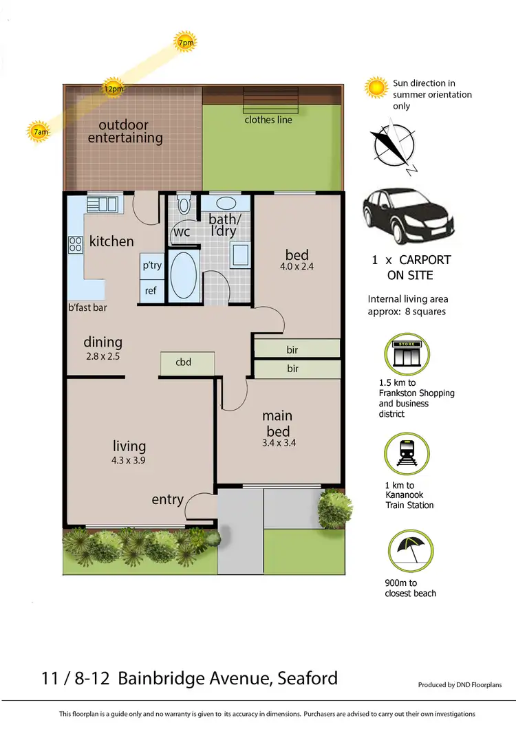 Floorplan of Homely unit listing, 11/8-12 Bainbridge Avenue, Seaford VIC 3198