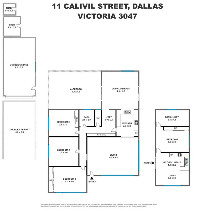 Floorplan of Homely house listing, 11 Calivil Street, Dallas VIC 3047