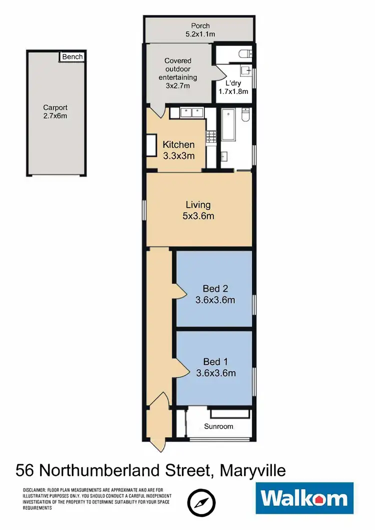 Floorplan of Homely house listing, 56 Northumberland Street, Maryville NSW 2293