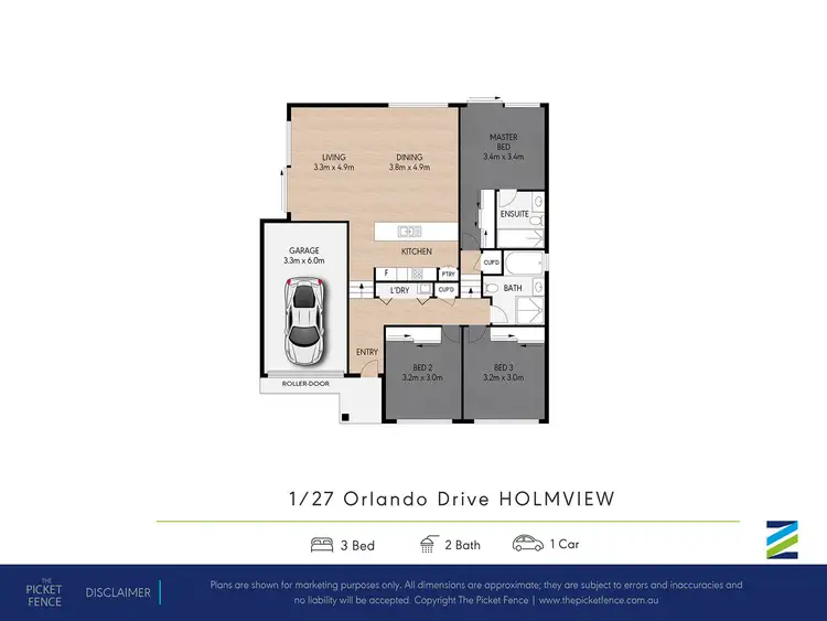 Floorplan of Homely townhouse listing, 1/27 Orlando Drive, Holmview QLD 4207
