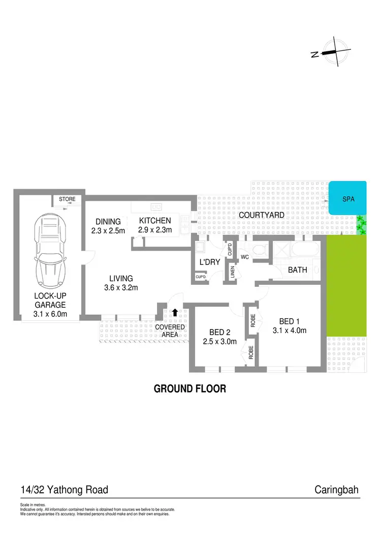 Floorplan of Homely villa listing, 14/32-34 Yathong Road, Caringbah NSW 2229