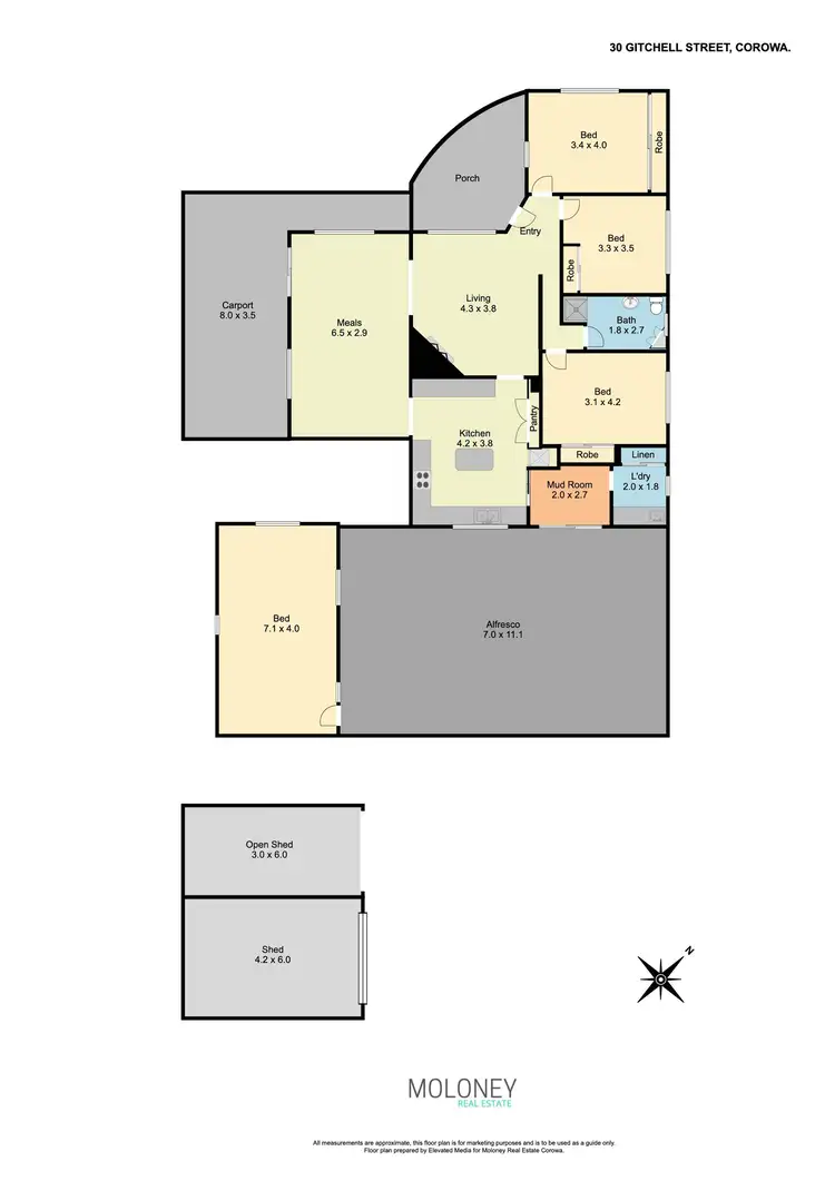 Floorplan of Homely house listing, 30 Gitchell Street, Corowa NSW 2646