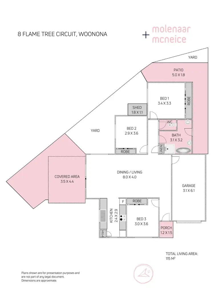 Floorplan of Homely house listing, 8 Flame Tree Circuit, Woonona NSW 2517