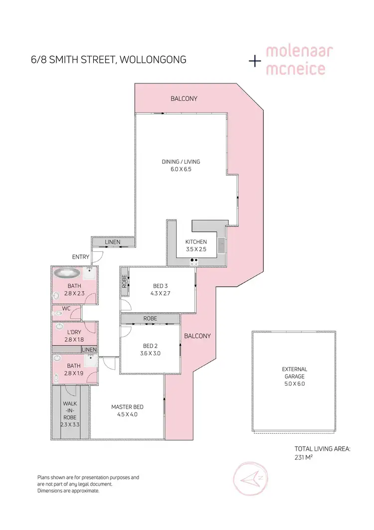 Floorplan of Homely apartment listing, 6/8 Smith Street, Wollongong NSW 2500