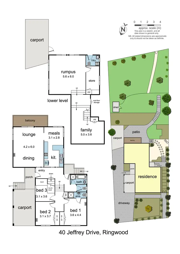 Floorplan of Homely house listing, 40 Jeffrey Drive, Ringwood VIC 3134