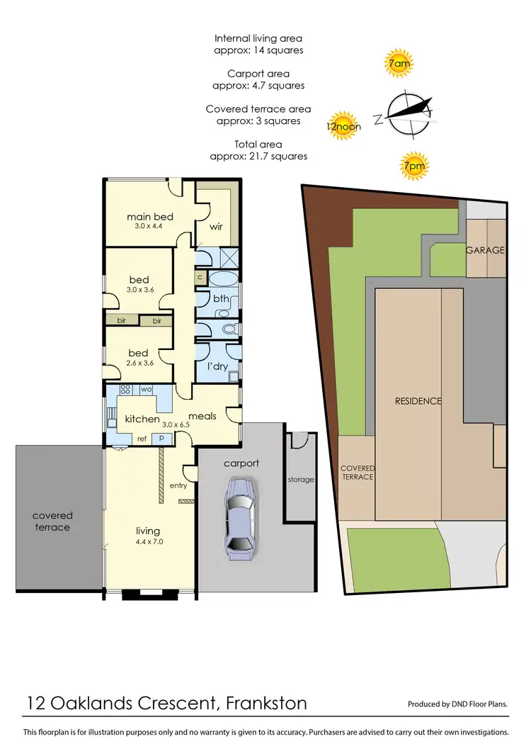 Floorplan of Homely house listing, 12 Oaklands Crescent, Frankston VIC 3199