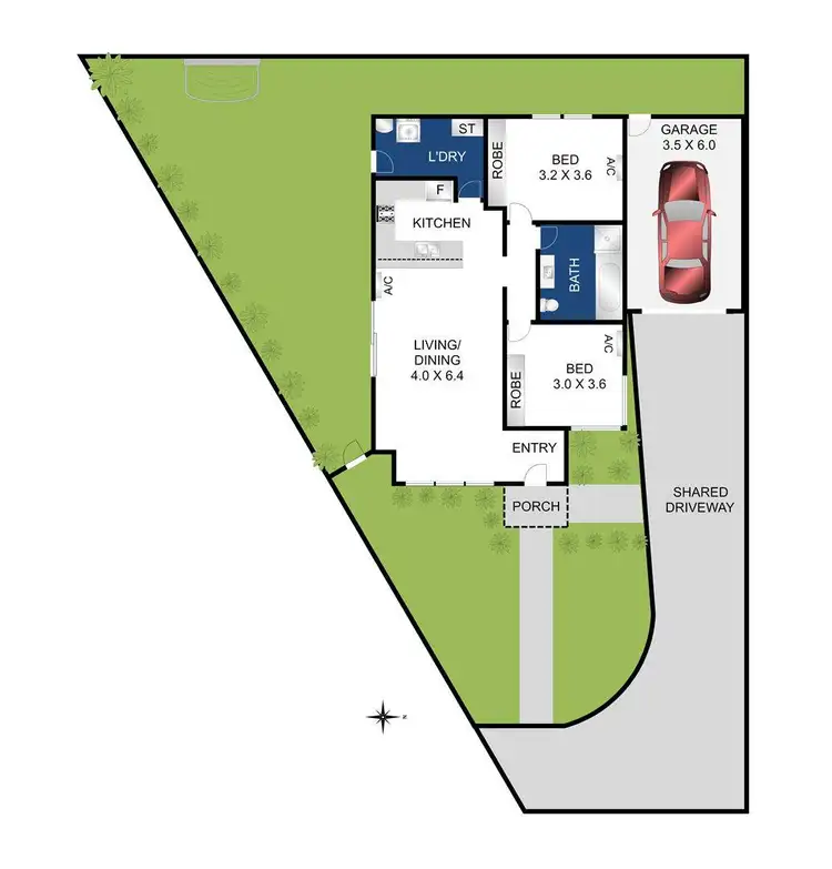 Floorplan of Homely unit listing, 4/2 Carnation Court, Norlane VIC 3214