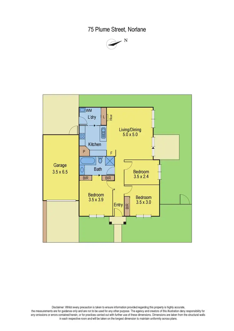 Floorplan of Homely townhouse listing, 75 Plume Street, Norlane VIC 3214