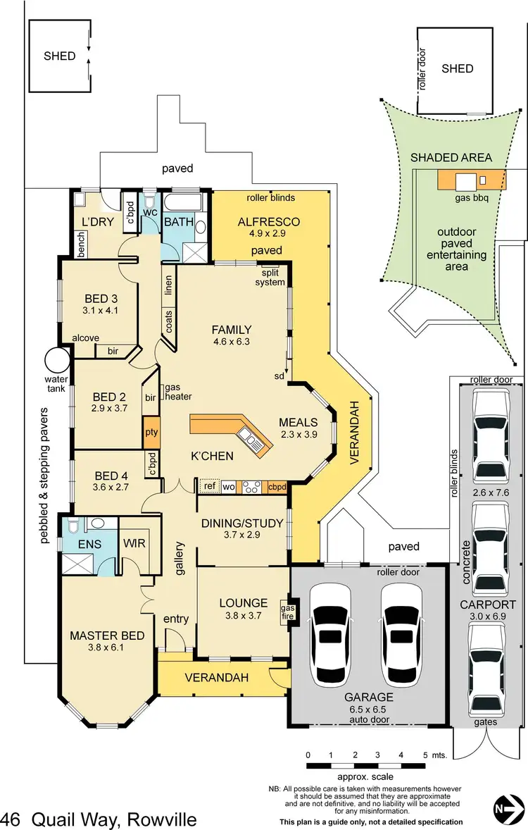 Floorplan of Homely house listing, 46 Quail Way, Rowville VIC 3178