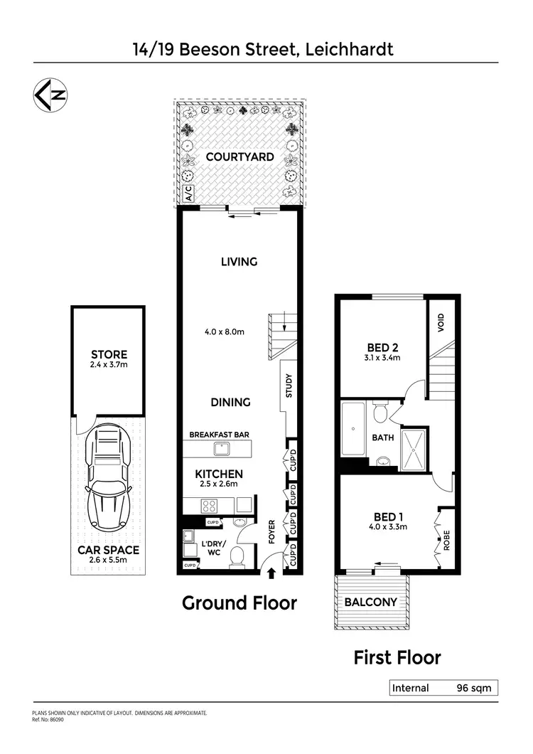 Floorplan of Homely unit listing, 14/19 Beeson Street, Leichhardt NSW 2040