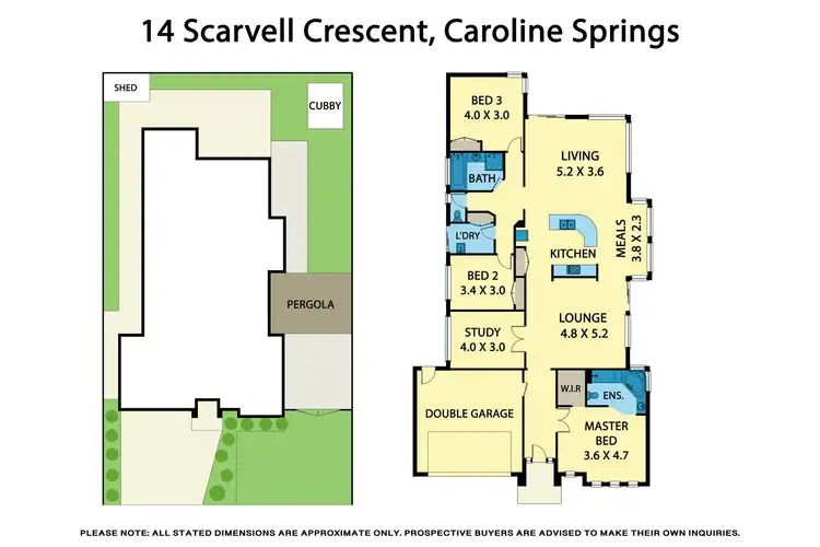 Floorplan of Homely house listing, 14 Scarvell Crescent, Caroline Springs VIC 3023