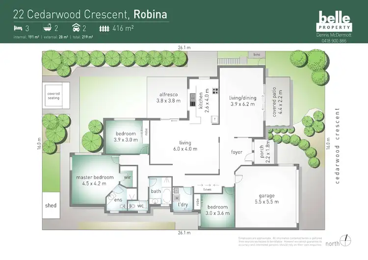 Floorplan of Homely house listing, 22 Cedarwood Crescent, Robina QLD 4226