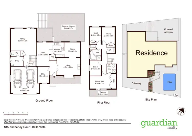 Floorplan of Homely house listing, 18A Kimberley Court, Bella Vista NSW 2153