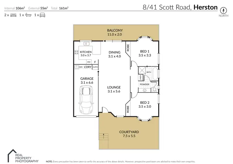 Floorplan of Homely townhouse listing, 8/41 Scott Road, Herston QLD 4006