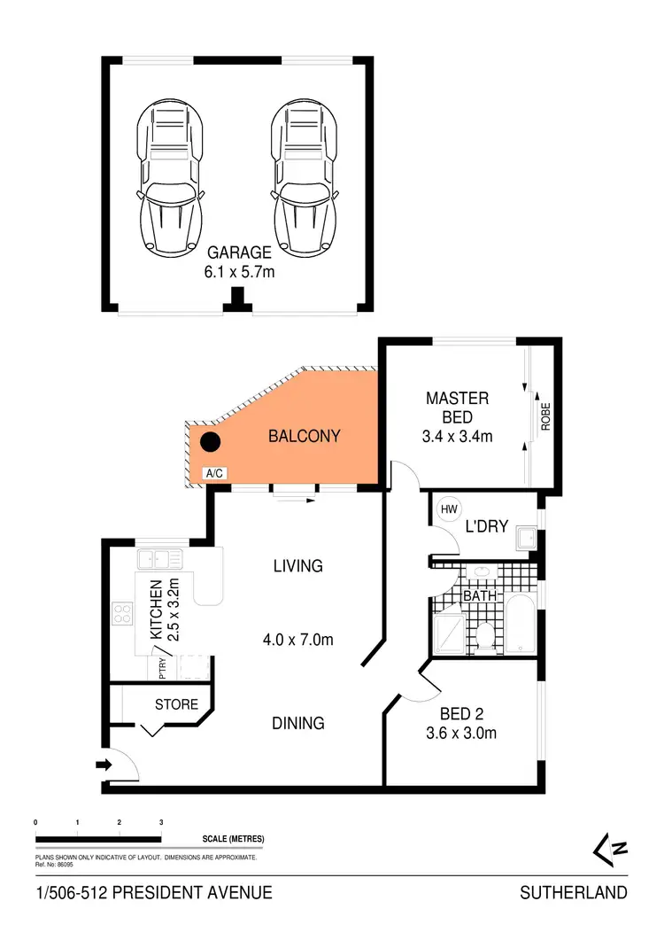 Floorplan of Homely apartment listing, 1/506-512 President Avenue, Sutherland NSW 2232