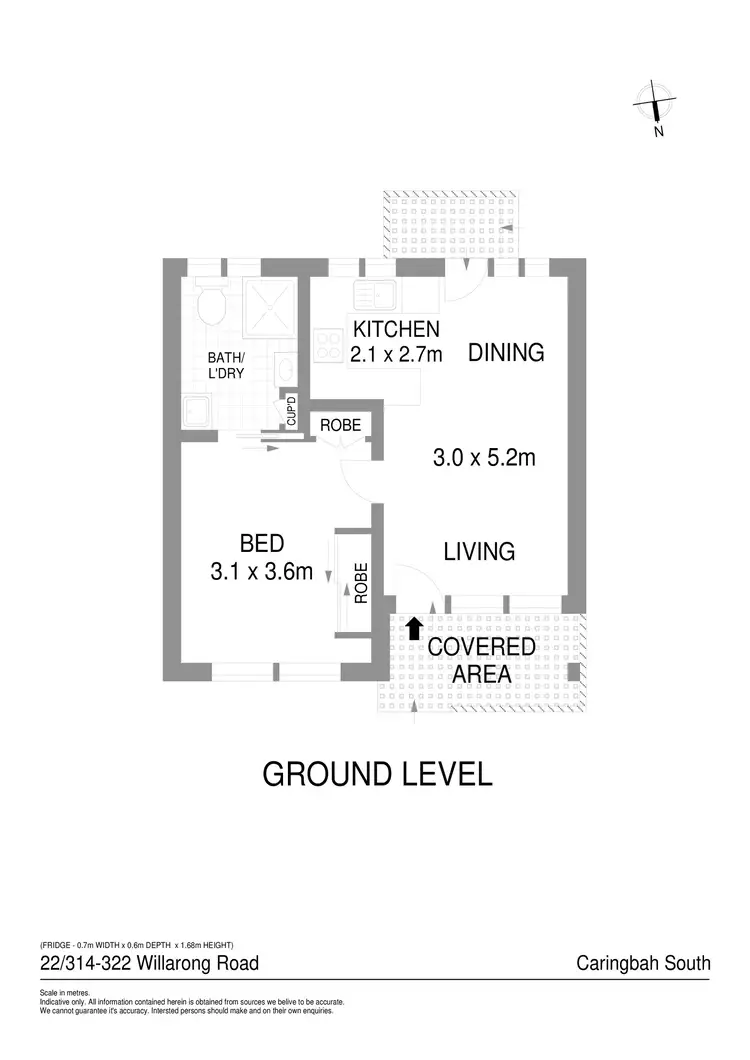 Floorplan of Homely villa listing, 22/314-322 Willarong Road, Caringbah South NSW 2229