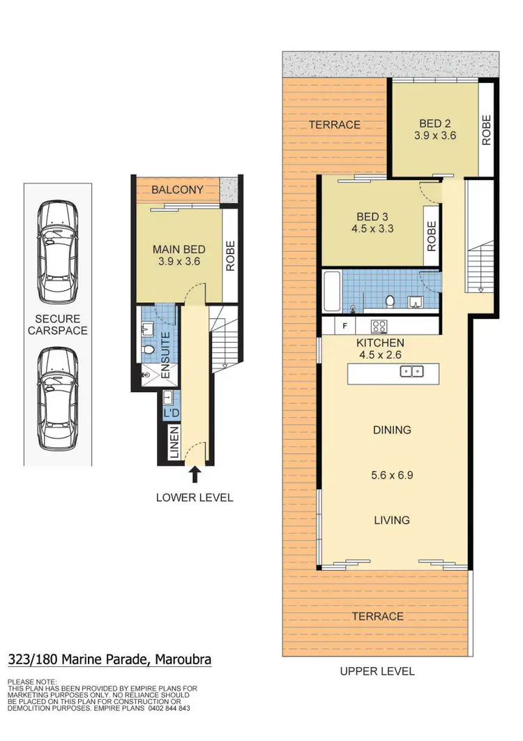 Floorplan of Homely apartment listing, 323/178-180 Marine Parade, Maroubra NSW 2035