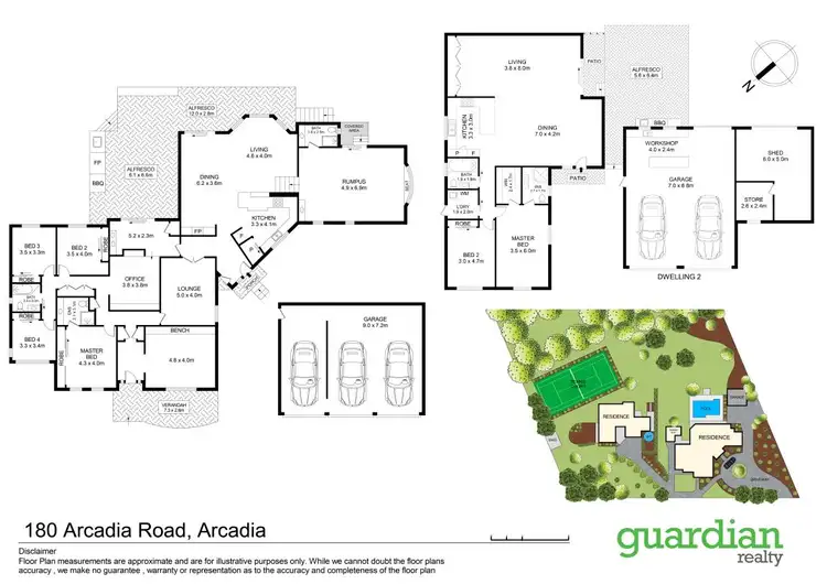 Floorplan of Homely rural property listing, 180 & 180a Arcadia Road, Arcadia NSW 2159