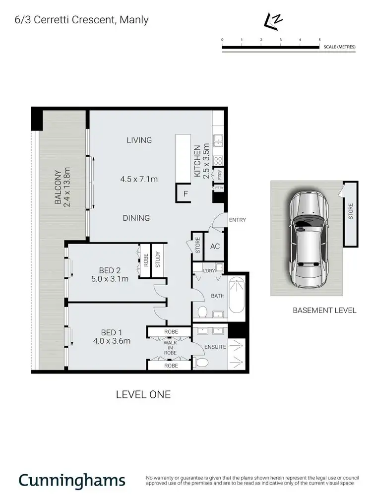 Floorplan of Homely apartment listing, 6/3 Cerretti Crescent, Manly NSW 2095