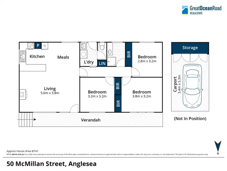 Floorplan of Homely house listing, 50 McMillan Street, Anglesea VIC 3230