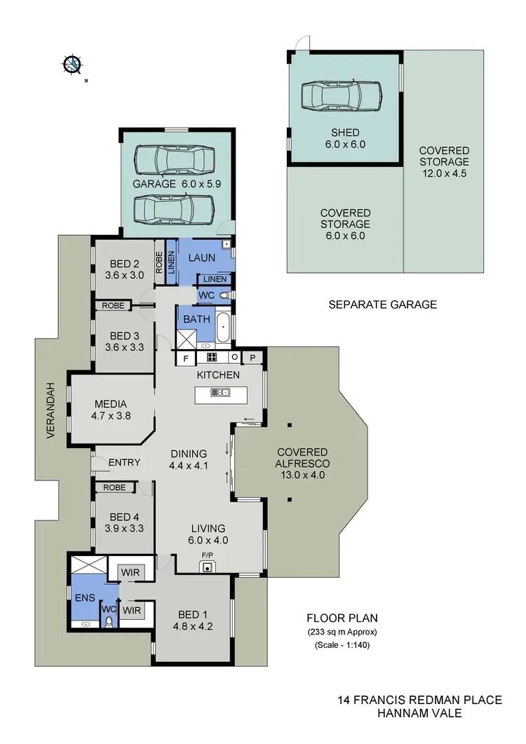 Floorplan of Homely house listing, 14 Francis Redman Place, Hannam Vale NSW 2443