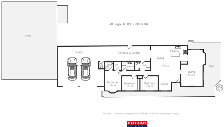 Floorplan of Homely house listing, 60 Sago Hill Road, Bunkers Hill VIC 3352