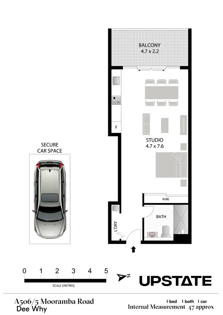 Floorplan of Homely unit listing, A506/5 Mooramba Road, Dee Why NSW 2099
