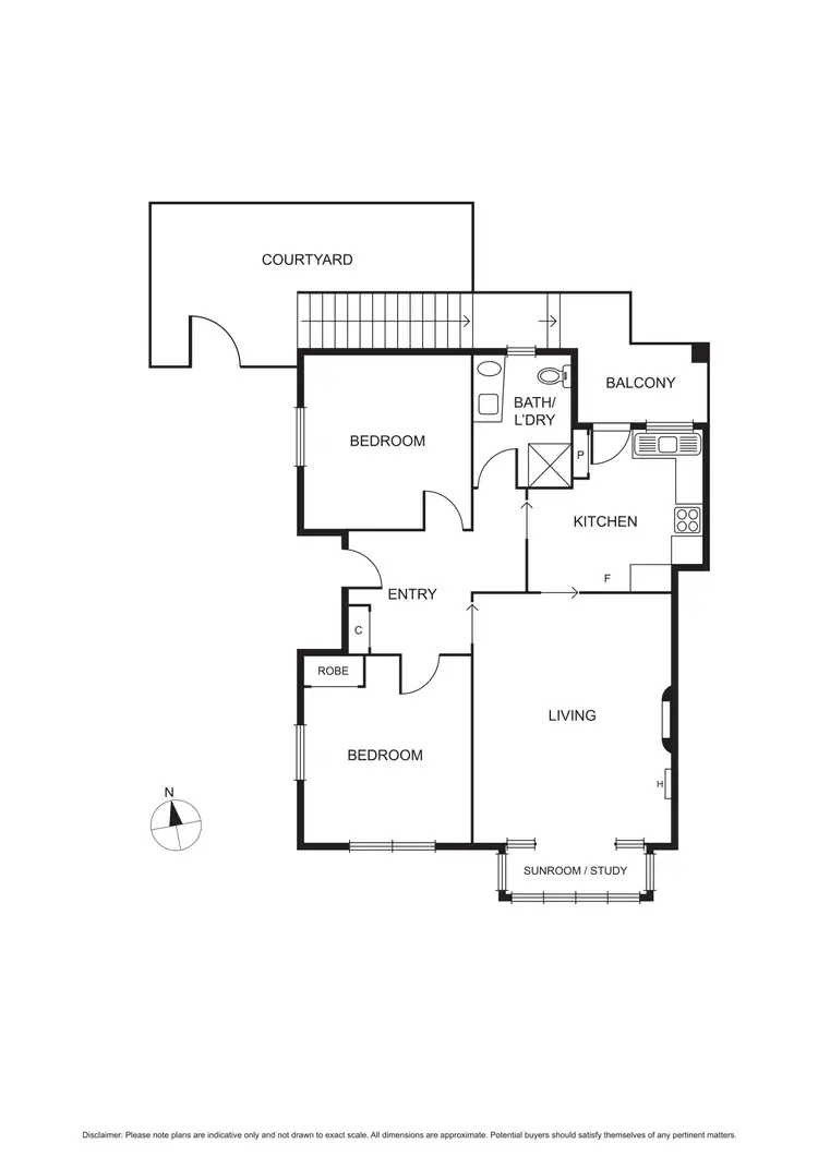 Floorplan of Homely apartment listing, 2/44 Shelley Street, Elwood VIC 3184
