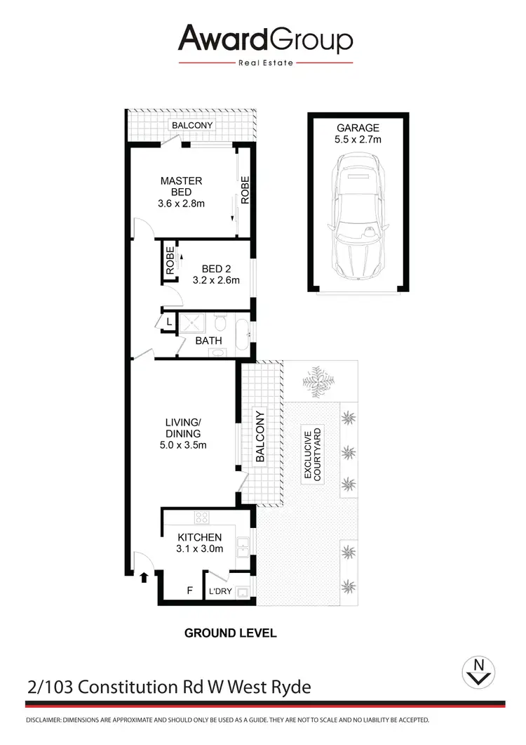 Floorplan of Homely unit listing, 2/103 Constitution Road West, West Ryde NSW 2114