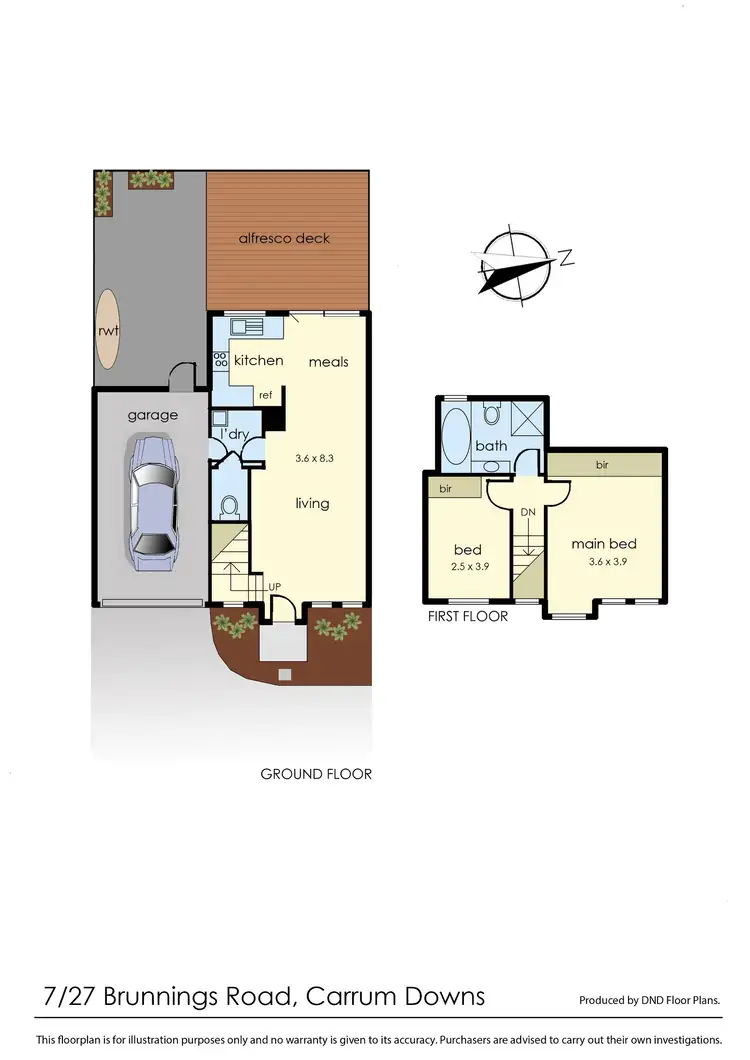 Floorplan of Homely unit listing, 7/27 Brunnings Road, Carrum Downs VIC 3201