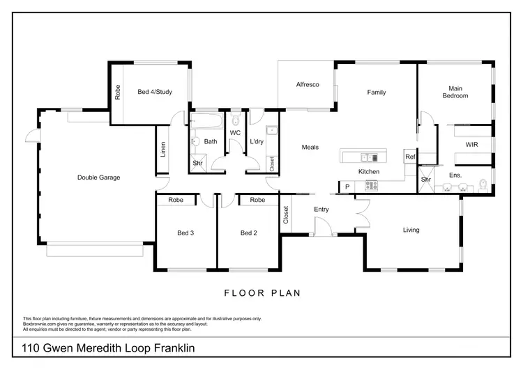 Floorplan of Homely house listing, 110 Gwen Meredith Loop, Franklin ACT 2913