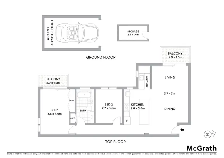Floorplan of Homely apartment listing, 15/2 Miller Street, Bondi NSW 2026