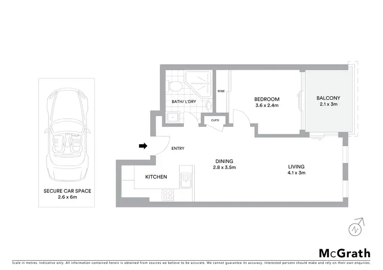 Floorplan of Homely apartment listing, 60/236 Pacific Highway, Crows Nest NSW 2065