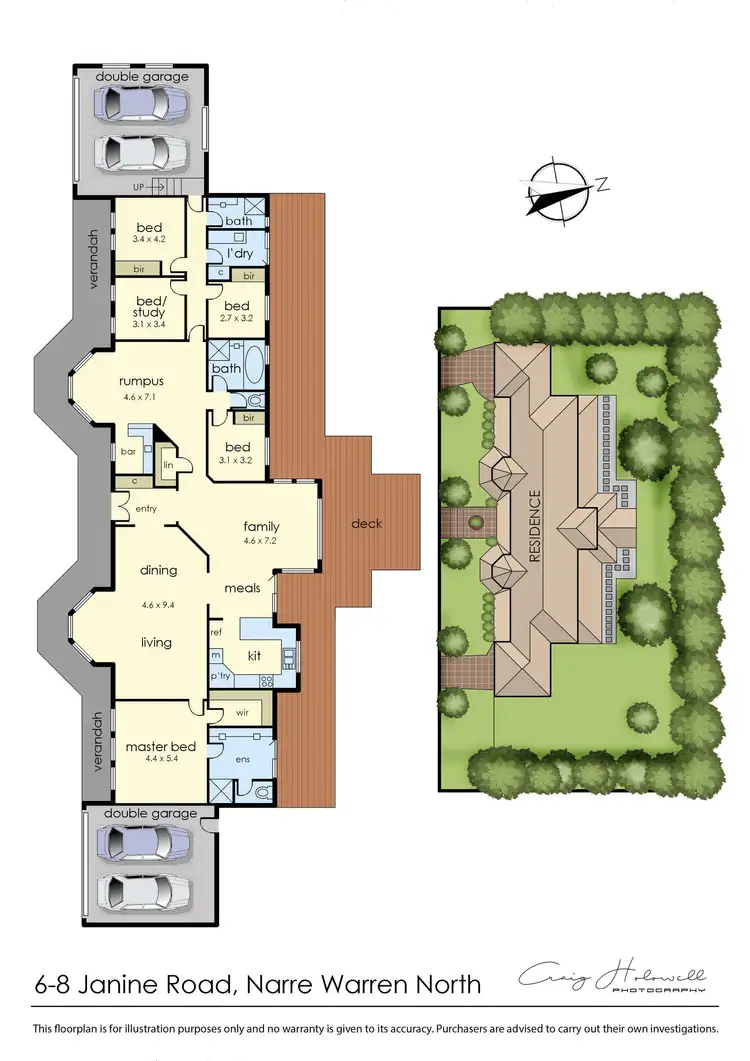 Floorplan of Homely house listing, 6-8 Janine Road, Narre Warren North VIC 3804