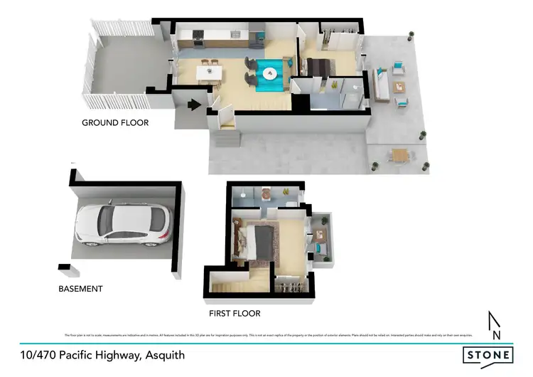 Floorplan of Homely townhouse listing, 10/470 Pacific Highway, Asquith NSW 2077