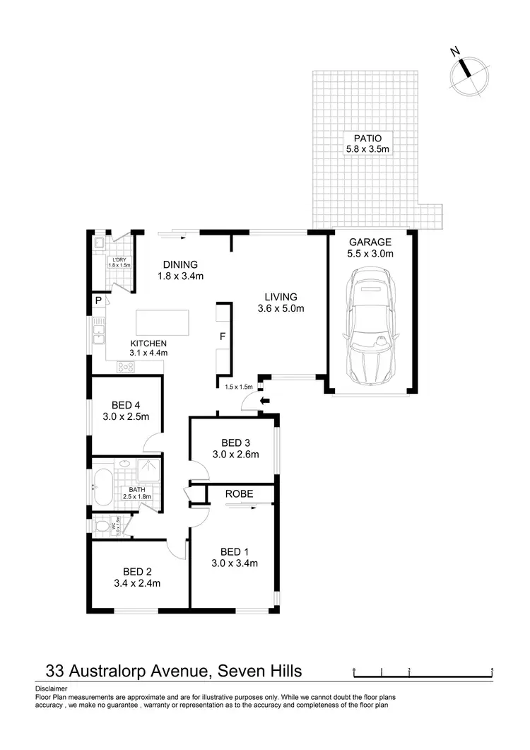 Floorplan of Homely house listing, 33 Australorp Avenue, Seven Hills NSW 2147