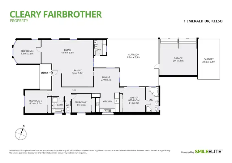 Floorplan of Homely house listing, 1 Emerald Drive, Kelso NSW 2795