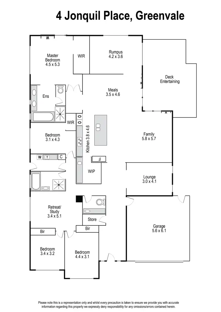 Floorplan of Homely house listing, 4 Jonquil Place, Greenvale VIC 3059