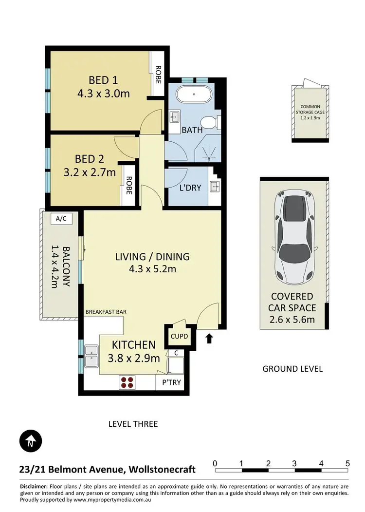 Floorplan of Homely apartment listing, 23/21 Belmont Avenue, Wollstonecraft NSW 2065