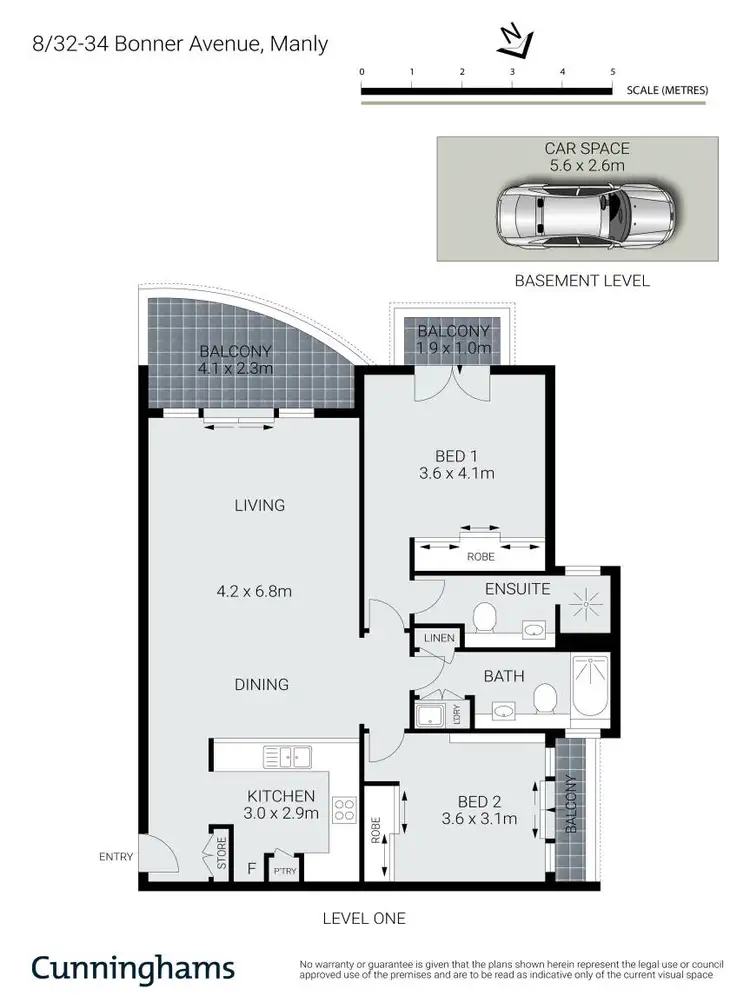 Floorplan of Homely unit listing, 8/32-34 Bonner Avenue, Manly NSW 2095