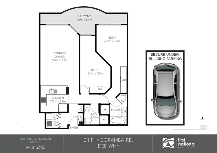 Floorplan of Homely apartment listing, 211/11 Mooramba Road, Dee Why NSW 2099