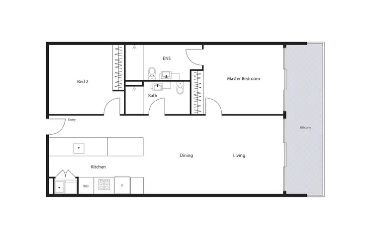 Floorplan of Homely apartment listing, 164/45 West Row, City ACT 2601