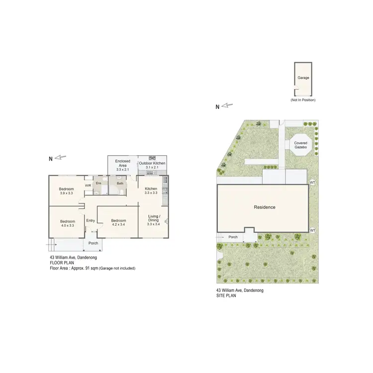 Floorplan of Homely house listing, 43 William Avenue, Dandenong VIC 3175
