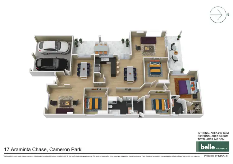 Floorplan of Homely house listing, 17 Araminta Chase, Cameron Park NSW 2285