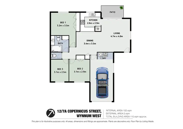 Floorplan of Homely unit listing, 12/7A Copernicus Street, Wynnum West QLD 4178