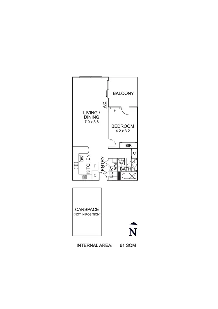 Floorplan of Homely apartment listing, 202A/41-43 Stockade Avenue, Coburg VIC 3058