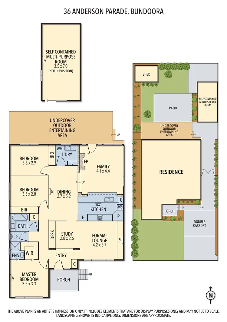 Floorplan of Homely house listing, 36 Anderson Parade, Bundoora VIC 3083
