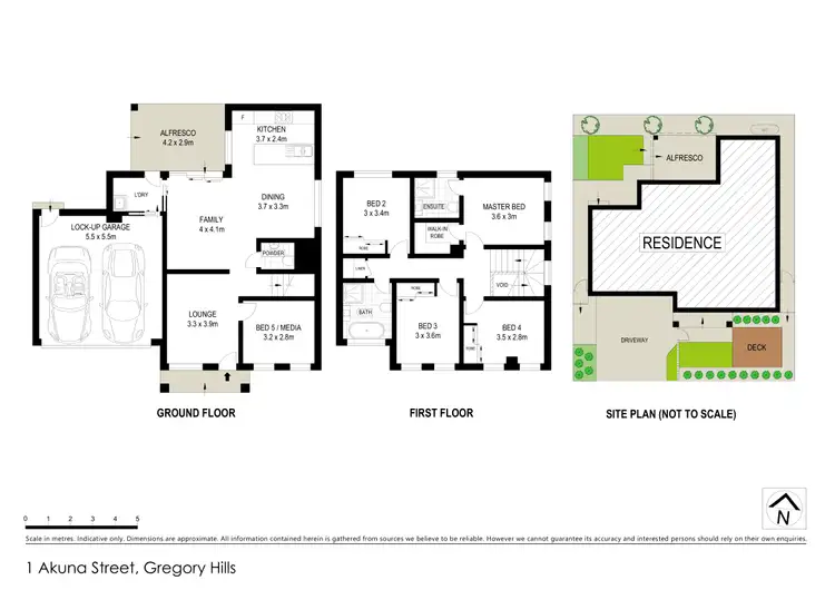 Floorplan of Homely house listing, 1 Akuna Street, Gregory Hills NSW 2557