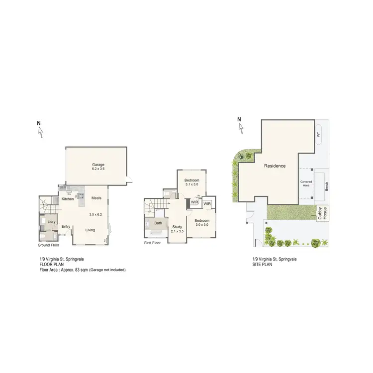 Floorplan of Homely townhouse listing, 1/9 Virginia Street, Springvale VIC 3171