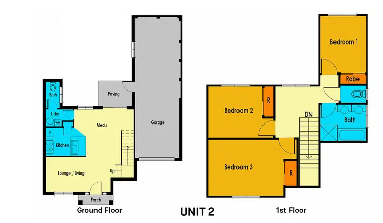 Floorplan of Homely unit listing, 2/21 Gatcum Court, Noble Park VIC 3174